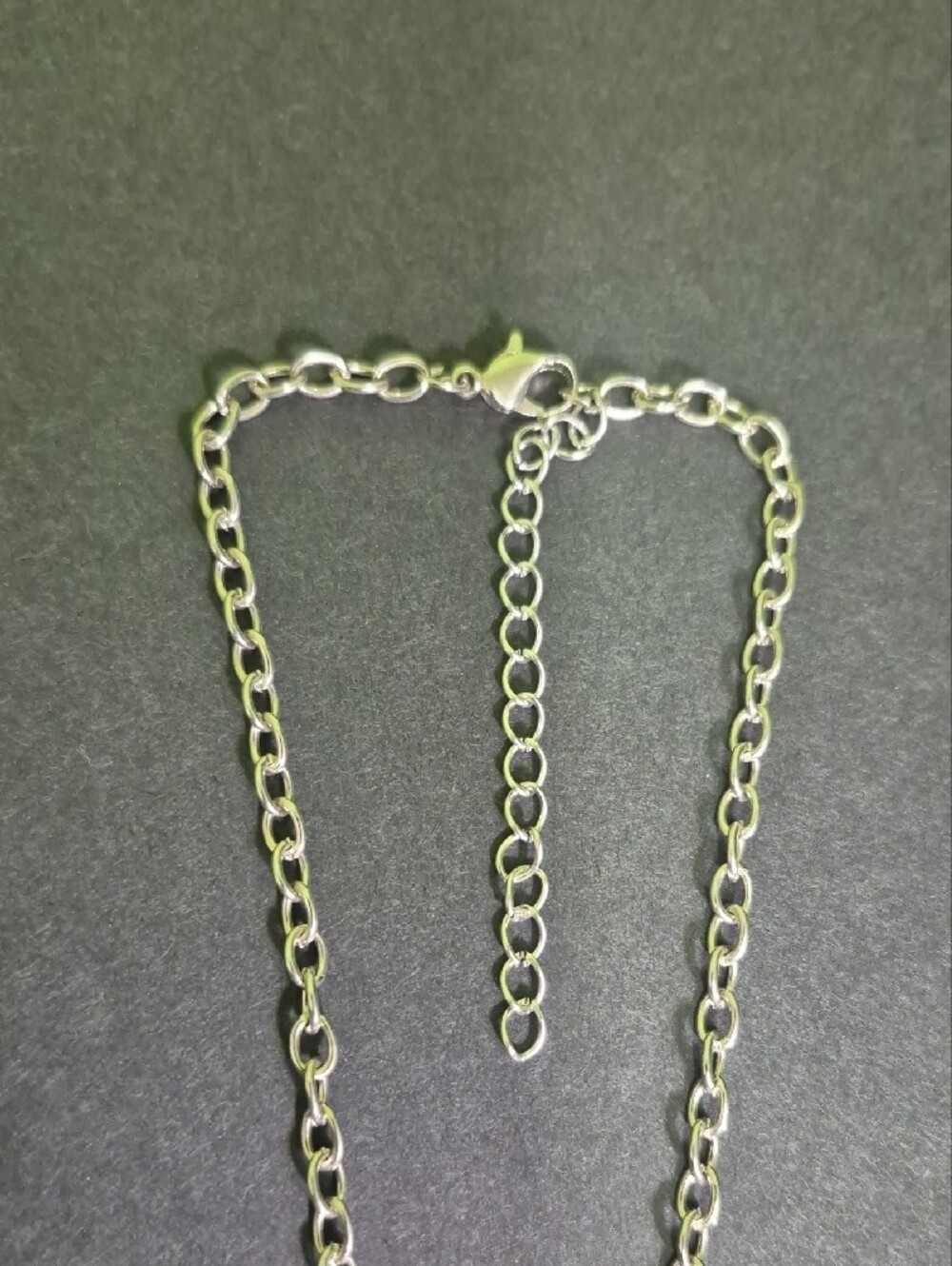 Owl Pendant 19" In. Necklace in Silver Tone with Rhinestones - Picture 3 of 4